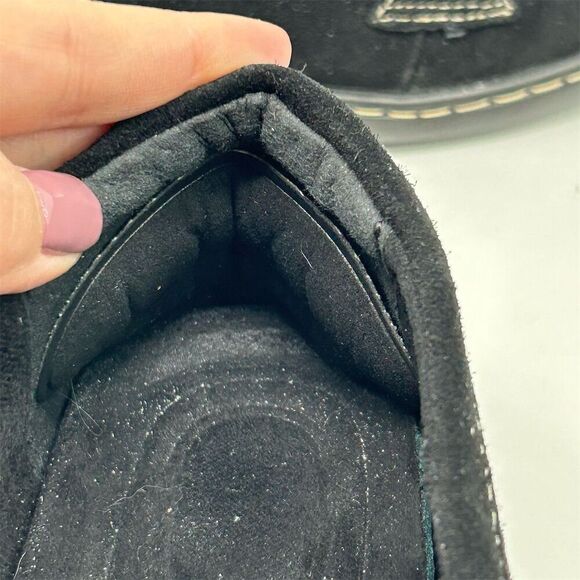 Osslue Women's Black Suede Slip-On Penny Loafers Size 8 Cushioned Insole Tassel - Picture 12 of 14